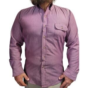 VNTG 1984 Levi’s Burgundy Stripe Button Shirt L Retro Cowboy Rodeo Westerncore